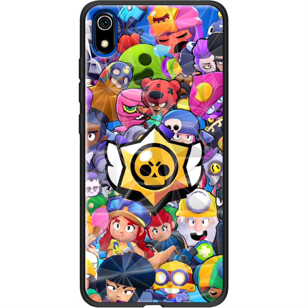 Чохол Boxface Xiaomi Redmi 7A Brawl Stars Чорний силікон із призмою(37400-up2389-37869)