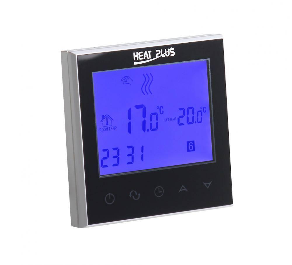 Программируемый сенсорный терморегулятор Heat Plus BHT-321B Черный (HP321B)