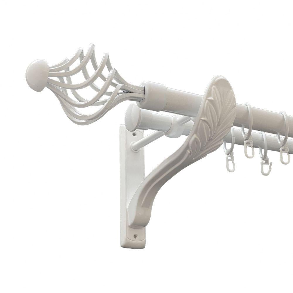 Карниз для штор Orvit Арезо двухрядный гладкий 25/19 мм 240 см Белый (00-00010440)