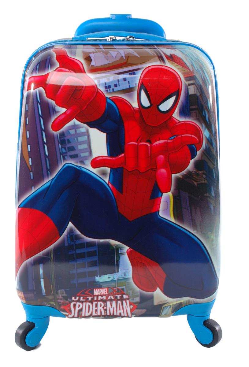 Чемодан детский пластиковый Человек паук 42 см 4 колеса (Bp048602)