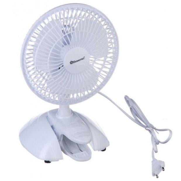 Настільний вентилятор на прищіпці Domotec MS-1623 2 режими 15 Вт Білий (2104618541)