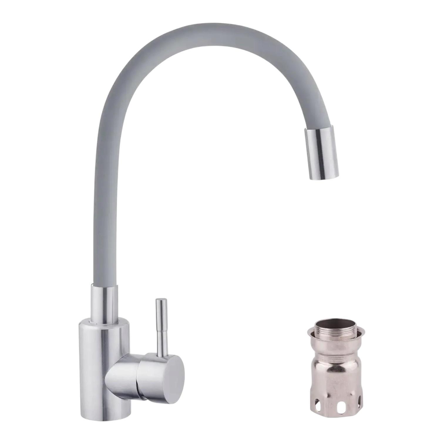 Смеситель для кухни WAL-GES7-J116GR с силиконовым изливом Серый (00-00009882)