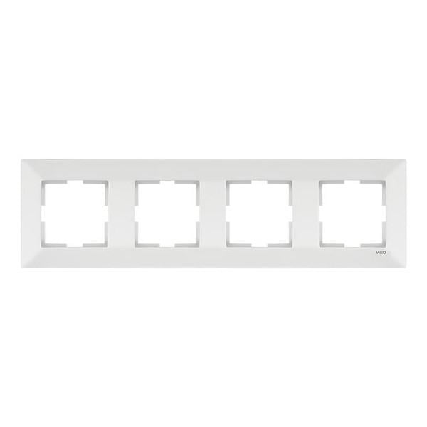 Рамка чотиримісна горизонтальна Viko Meridian Білий (90979014-WH)