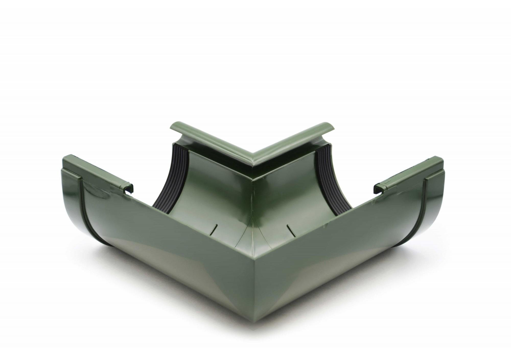 Угол желоба внутренний RAINWAY 130 система 90° Зеленый - фото 1 Угол желоба внутренний RAINWAY 130 система 90° Зеленый - фото 1