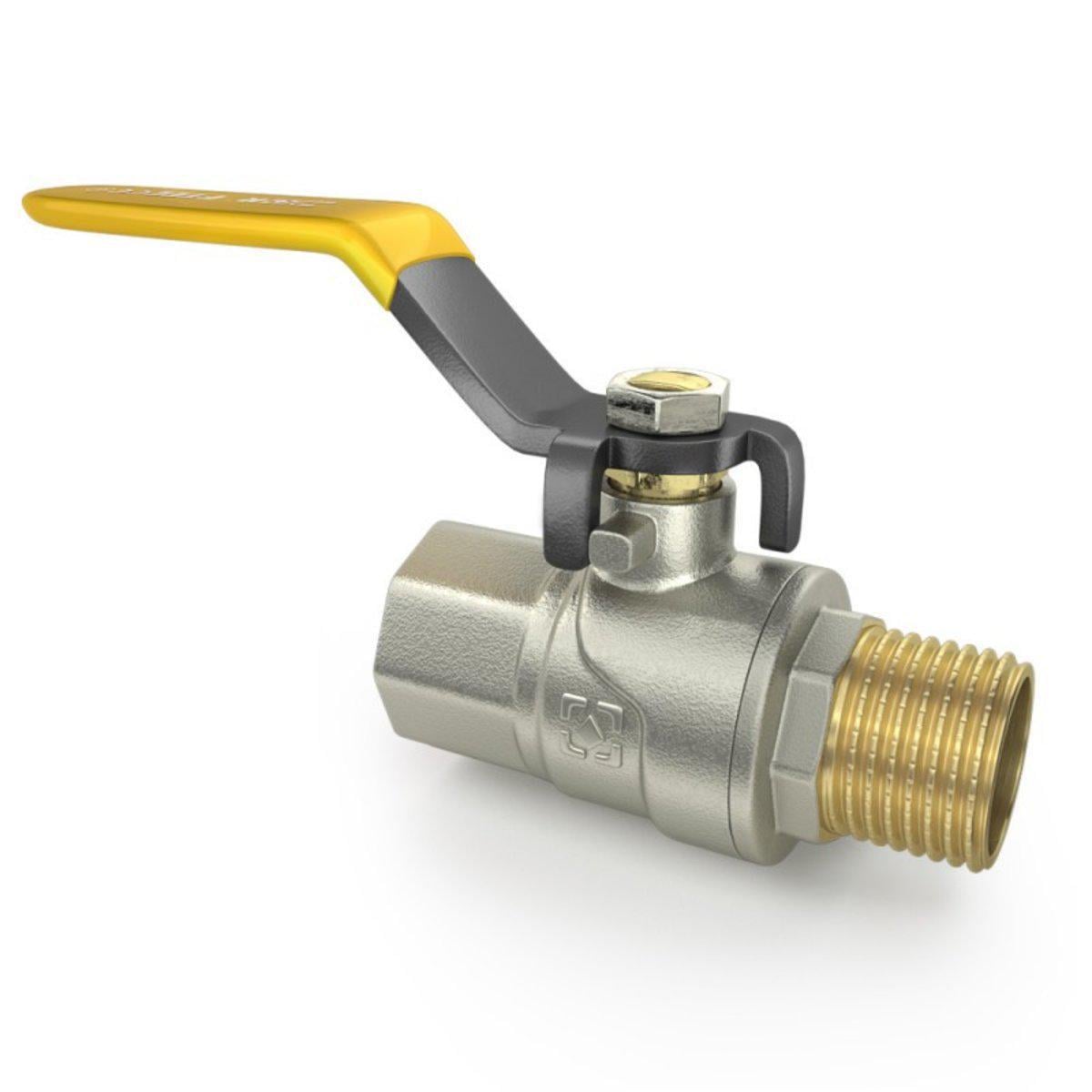 Кран шаровый Raftec PN40 НВ ручка 1/2" Yellow (58411)
