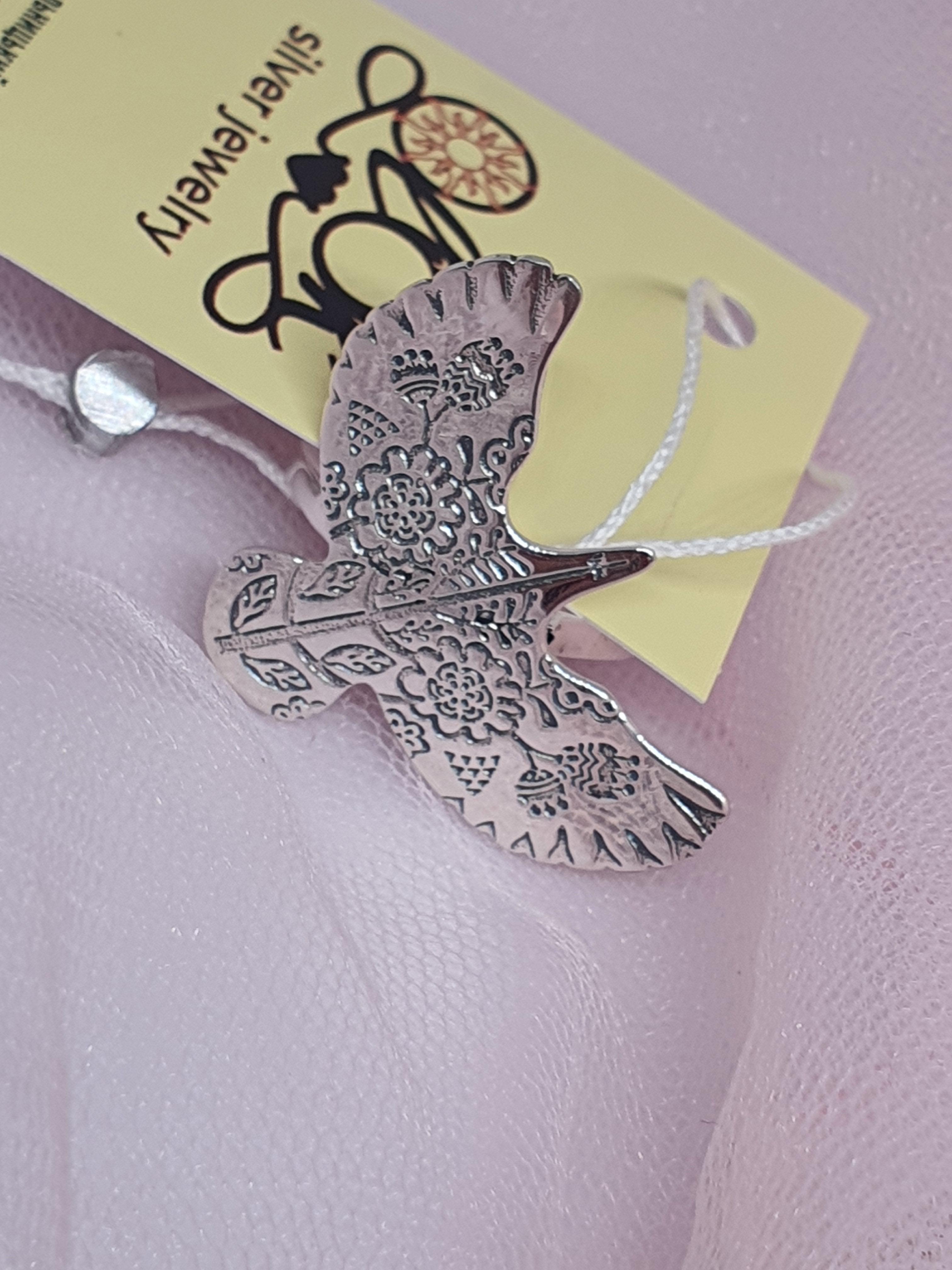 Каблучка срібна Горлиця 18 см 925 проба (30245471) - фото 8