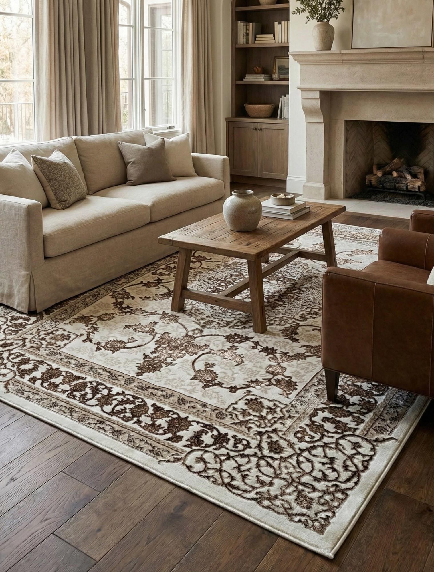 Ковер с коротким ворсом Palermo DM94E 150x230 см Brown (96681523)