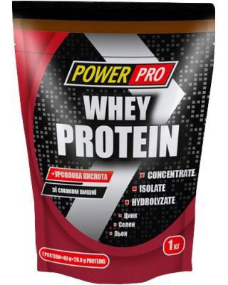 Протеин Power Pro Whey Protein, 1 кг Вишня в шоколаде