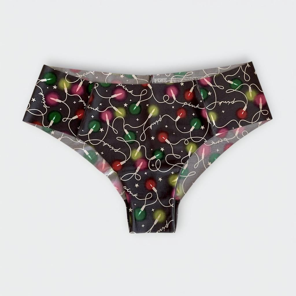 Трусики бесшовные Victoria's Secret PINK No-Show Cheeky L Черный (23235а)