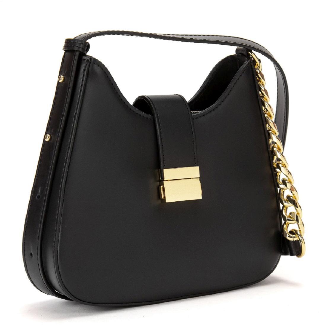 Жіноча сумка крос-боді Royal Bag F-IT-9836A шкіряна Чорний (5959)