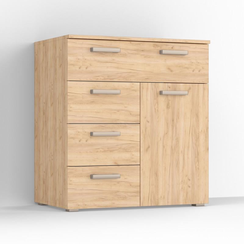 Комод Idea ТКБ-367.2 на 4 шухляди з дверима Дуб крафт (26718342) - фото 2 Комод Idea ТКБ-367.2 на 4 шухляди з дверима Дуб крафт (26718342) - фото 2