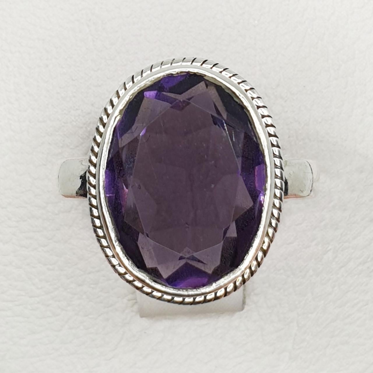 Кольцо серебряное с аметистом р. 19 5,98 г (1421056089)