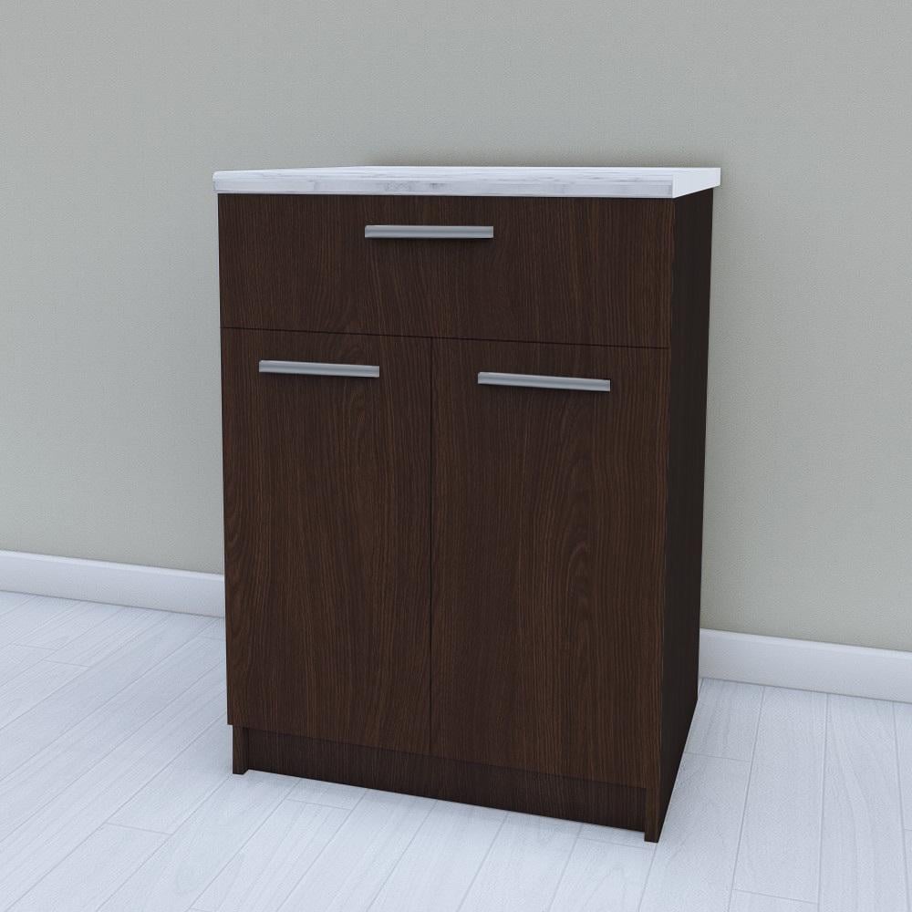 Модуль готовий для кухні нижній без стільниці 600 мм Венге темний (М24в)