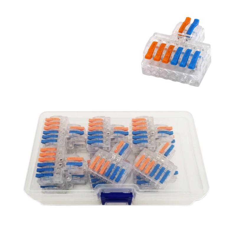 Набор клемм Tactix 0,08-4 мм2 32А 1-3+1-3 разветвитель одинарная 41,5х33,8х14,8 мм 12 шт. Разноцветный (KV426T-12box)