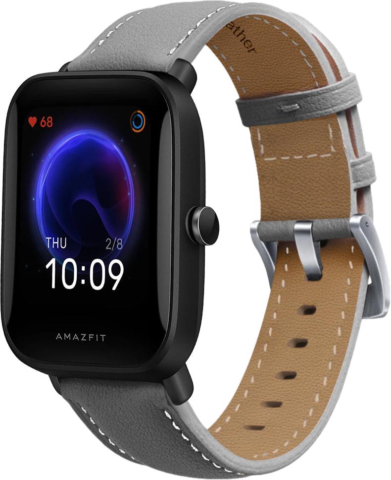 Ремешок кожаный Folsa для Amazfit Bip U Pro Grey (31525-33)