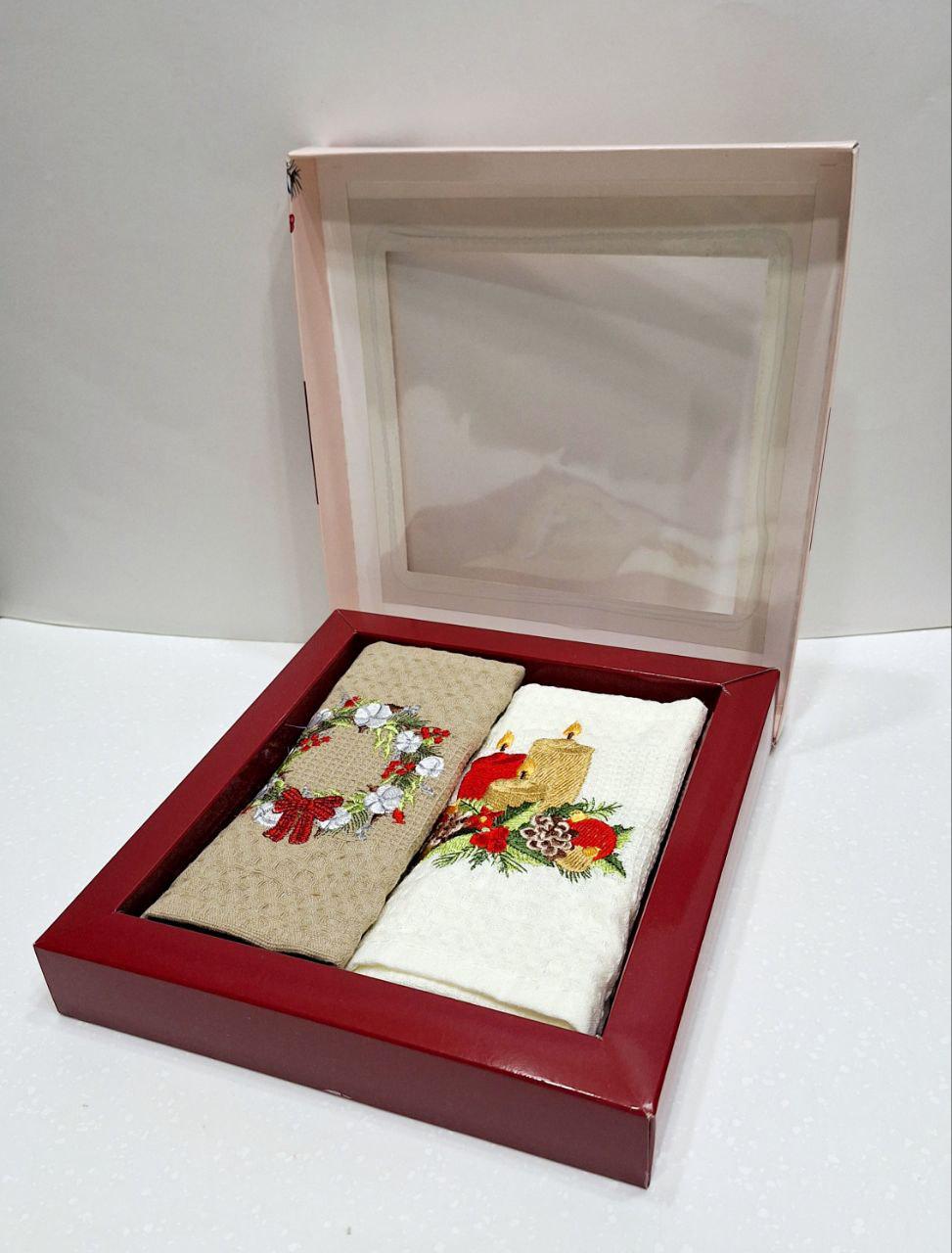 Набір кухонних рушників Happy New Year вафельні 2 шт. 40х60 см (715) - фото 3 Набір кухонних рушників Happy New Year вафельні 2 шт. 40х60 см (715) - фото 3