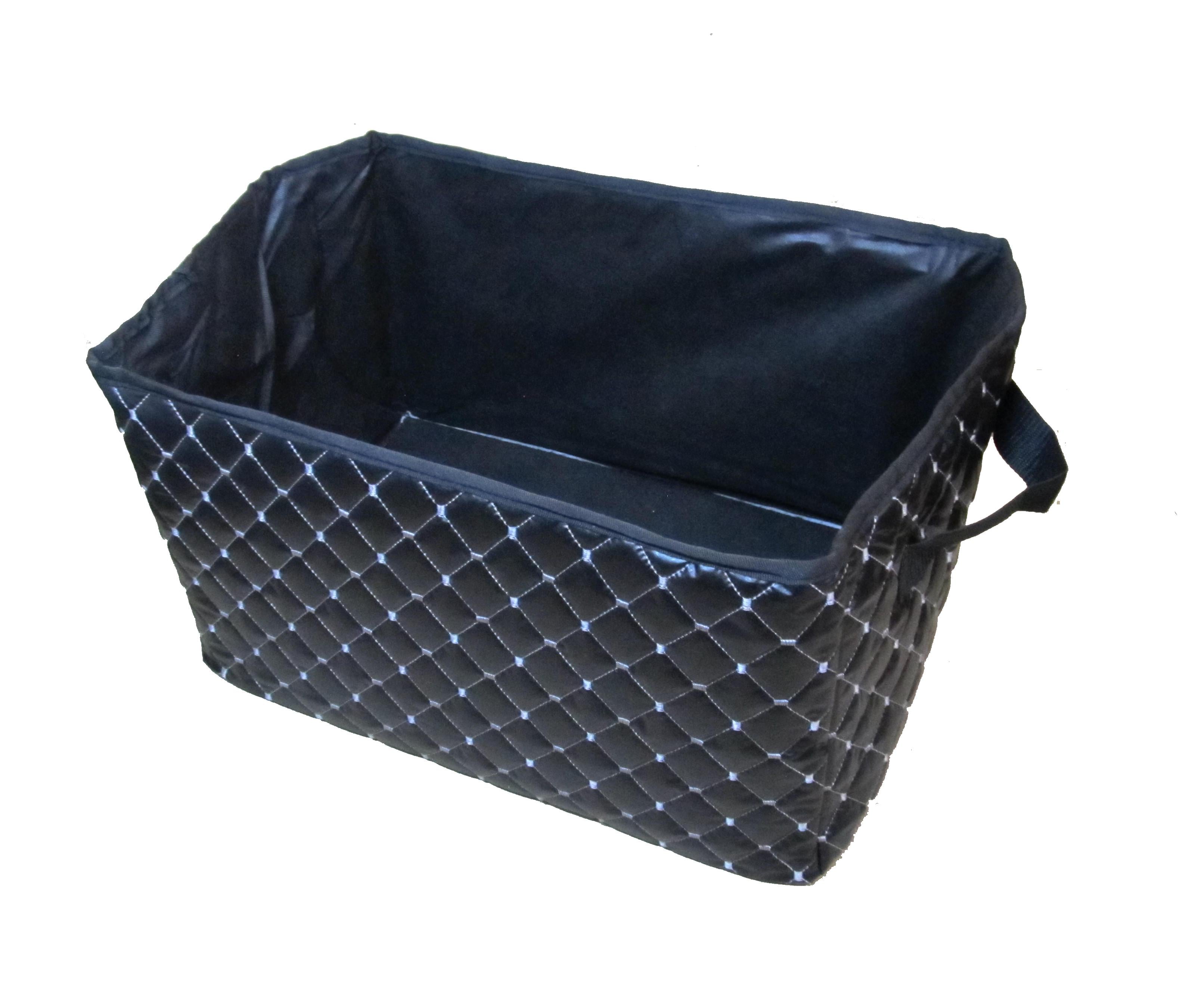 Органайзер в авто из кожзама XL Черный/Серый