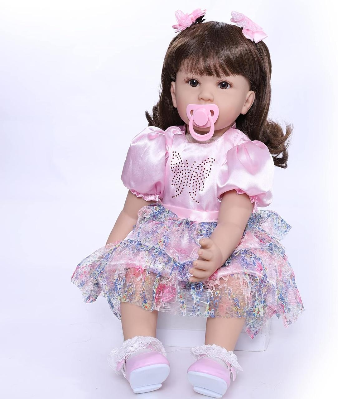 Лялька колекційна Reborn Анюта м'яконабивна соска/пляшечка іграшка 60 см (1696868484) - фото 5 Лялька колекційна Reborn Анюта м'яконабивна соска/пляшечка іграшка 60 см (1696868484) - фото 5
