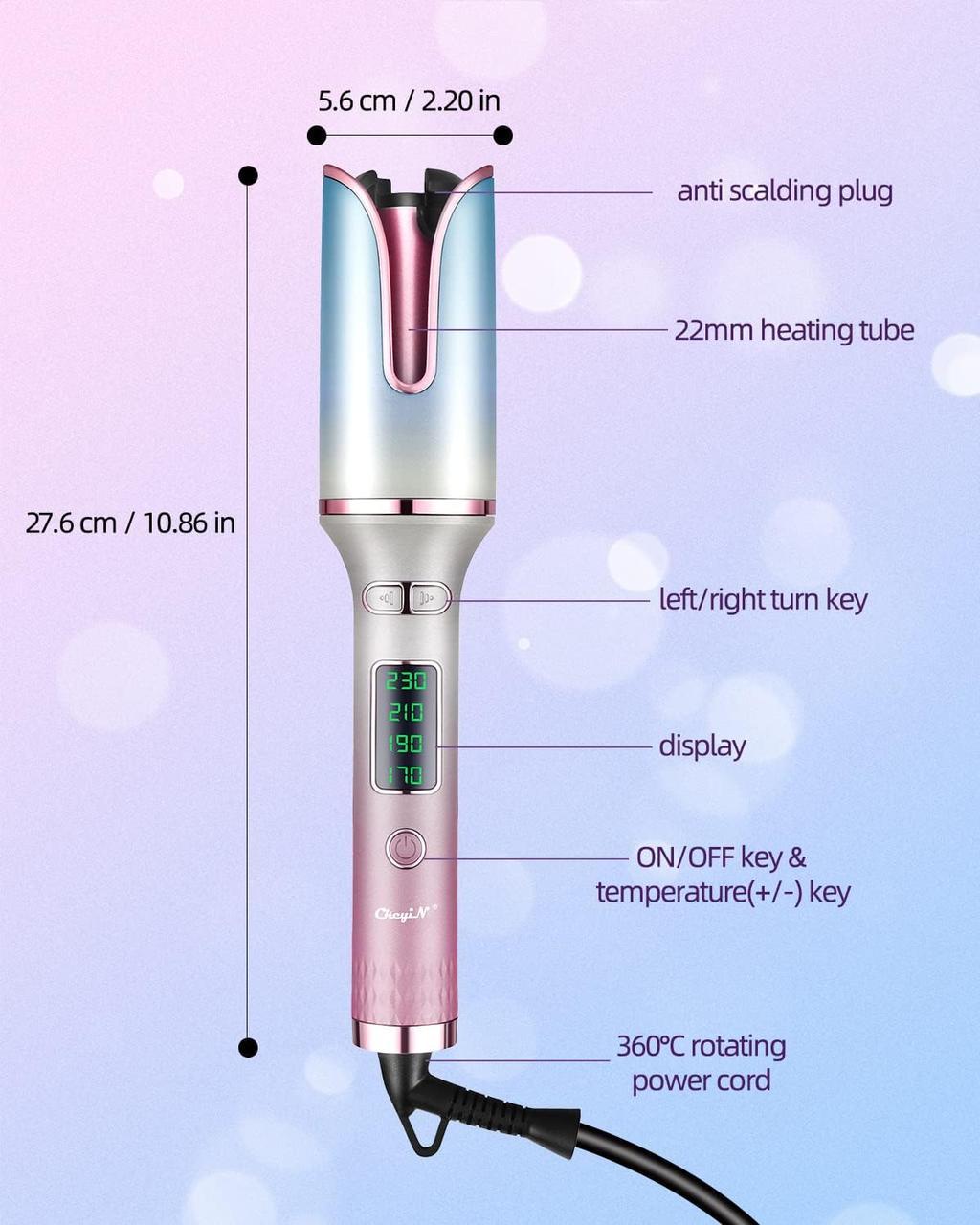 Щипці автоматичні CkeyiN 8605b-yx для завивання волосся 220V 65W - фото 2