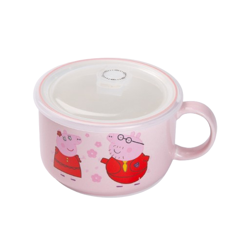 Миска для лапши керамическая с герметичной крышкой HP-15-12 770 мл Розовый (A-032915)