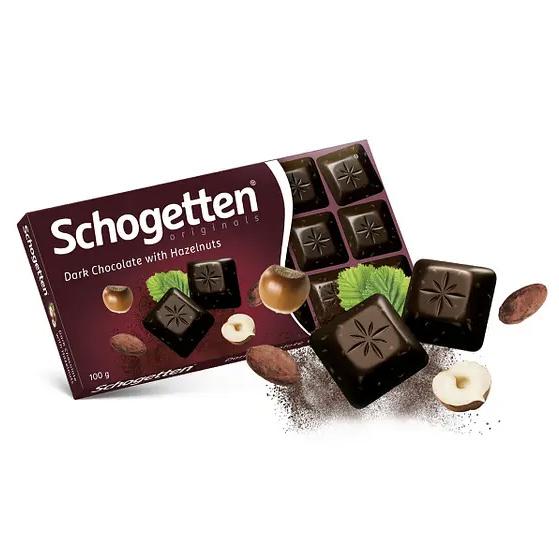 Шоколад чорний Schogetten Dark Hazelnuts з фундуком 100 г