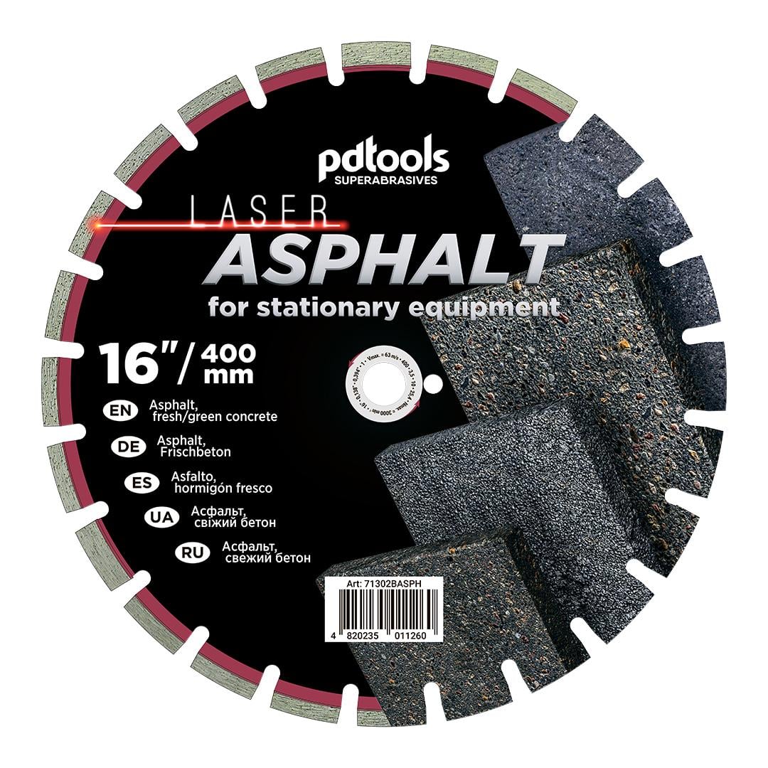 Круг алмазний вiдрiзний PDTools ASPHALT 1A1RSS/C1P 400 для бензорізу/швонарізчика (37772311)