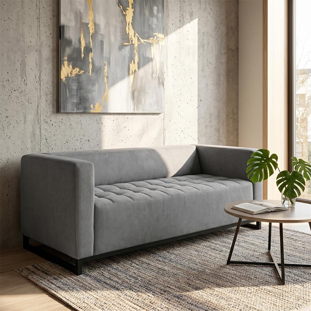 Диван Space Soft металлический каркас 150х76х76 см Grey (rich_sofa_00679)