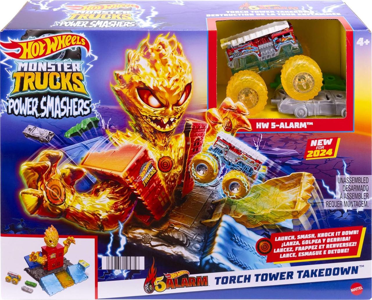 Игрушечный трек Hot Wheels Monster Trucks Power 5-Alarm Torch Tower Takedown (HTP39)