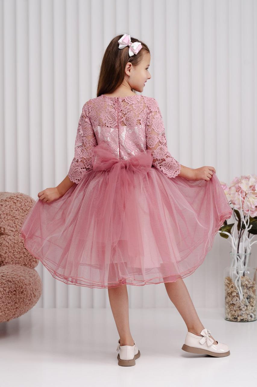 Платье праздничное для девочки 122 см Розовый (2415867093) - фото 7