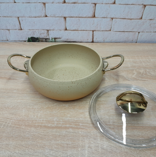 Каструля з кришкою OMS з антипригарним покриттям для газу і індукціі 2 л Cream (3141-IND-18-Cream) - фото 5 Каструля з кришкою OMS з антипригарним покриттям для газу і індукціі 2 л Cream (3141-IND-18-Cream) - фото 5