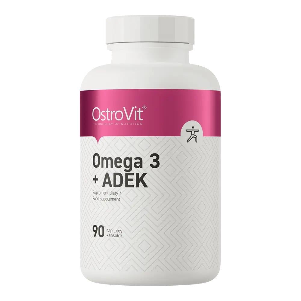 Омега 3 OstroVit Omega 3 и ADEK 90 капсул