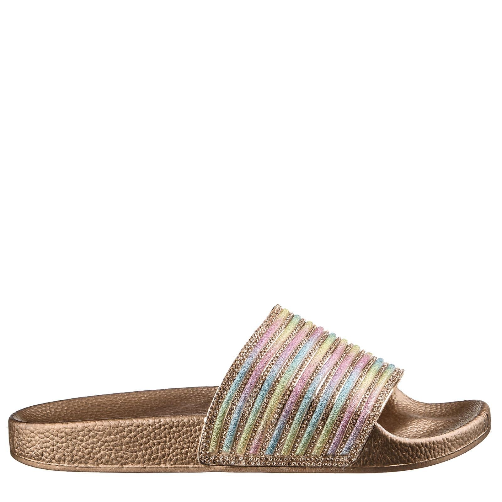 Шлепанцы женские Glam р. 39 Золотой (92066139)