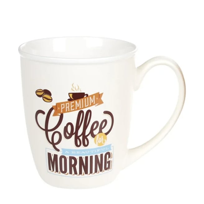 Чашка фарфоровая Flora "Morning Coffee" 0,34 л (31671)