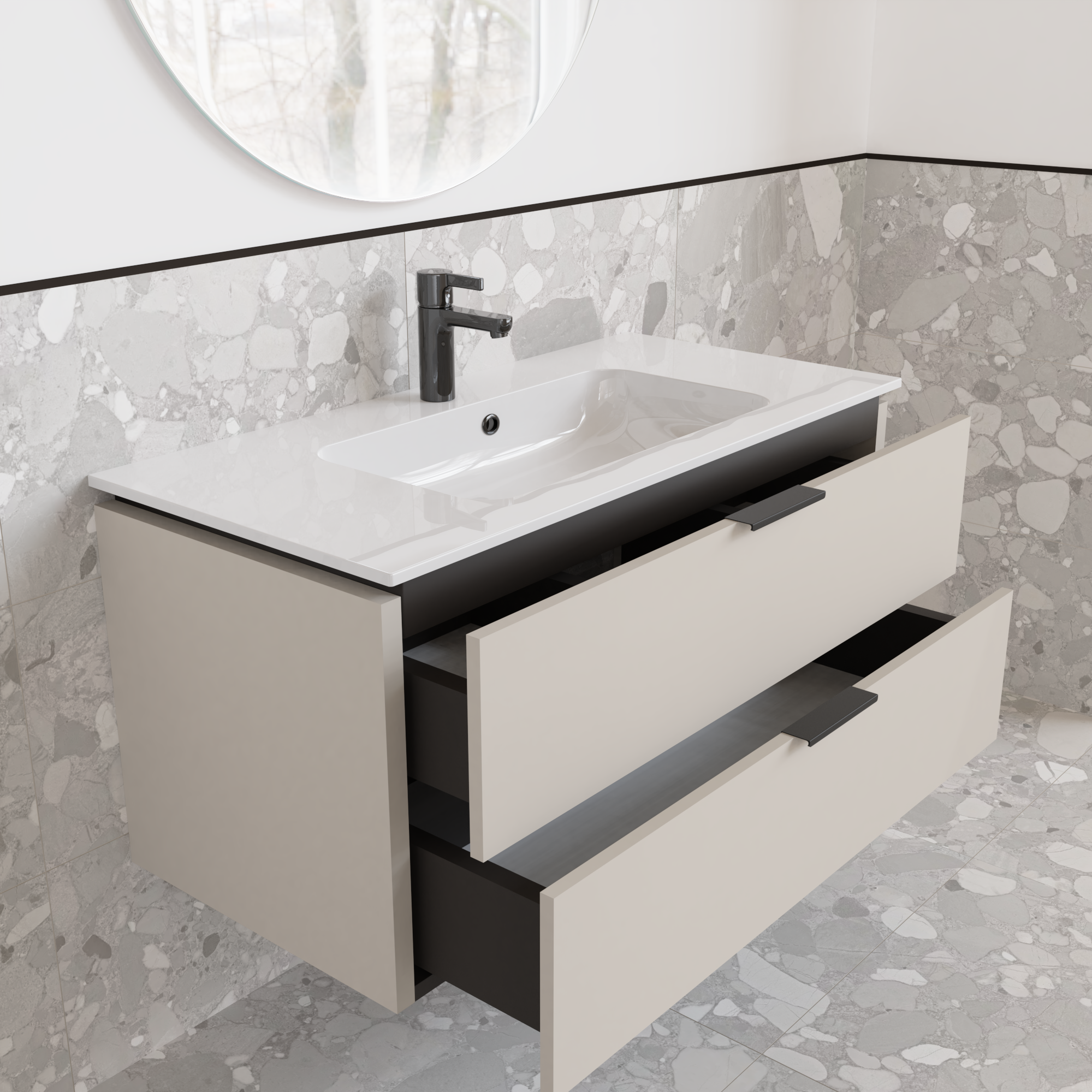 Тумба підвісна з раковиною MVK Vostok Icon 90 В2 900х450х530 мм Кашемір (p290km) - фото 3 Тумба підвісна з раковиною MVK Vostok Icon 90 В2 900х450х530 мм Кашемір (p290km) - фото 3