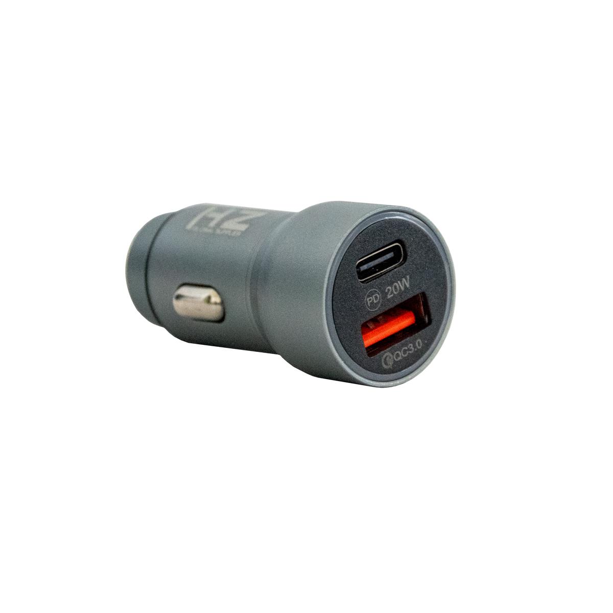 Зарядний пристрій для телефону автомобільний HZ CH12 3,4A 12-24V USB/Type-C (1010544-Gray) - фото 3