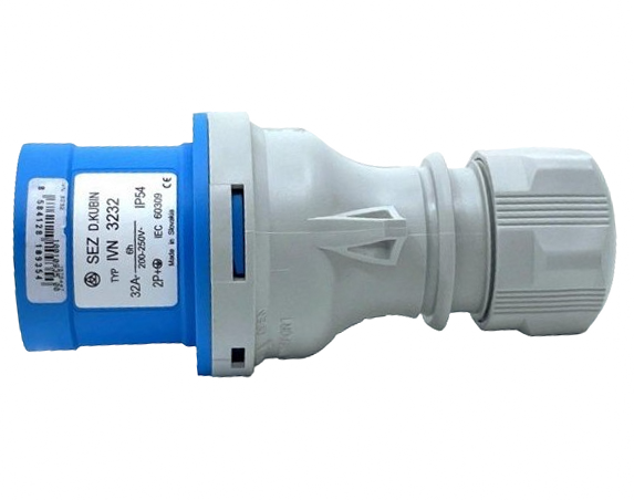 Вилка силовая переносная SEZ IVN IP54 32 А 230 В 2К+З (IVN3232) - фото 2 Вилка силовая переносная SEZ IVN IP54 32 А 230 В 2К+З (IVN3232) - фото 2