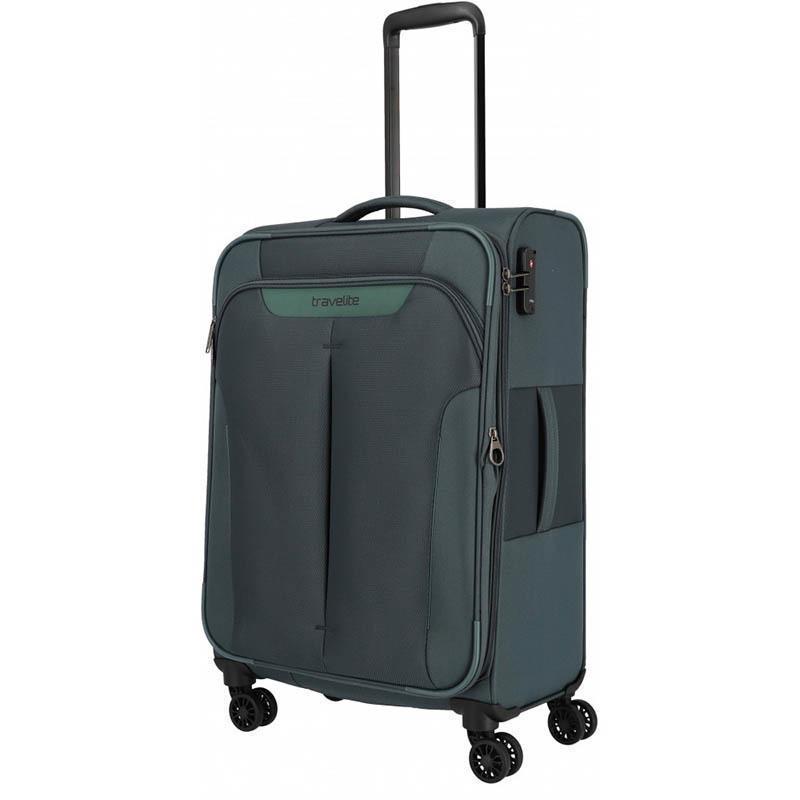 Чемодан на 4 колесах Travelite Croatia M 61/66 л Forest Green (TL080348-82)