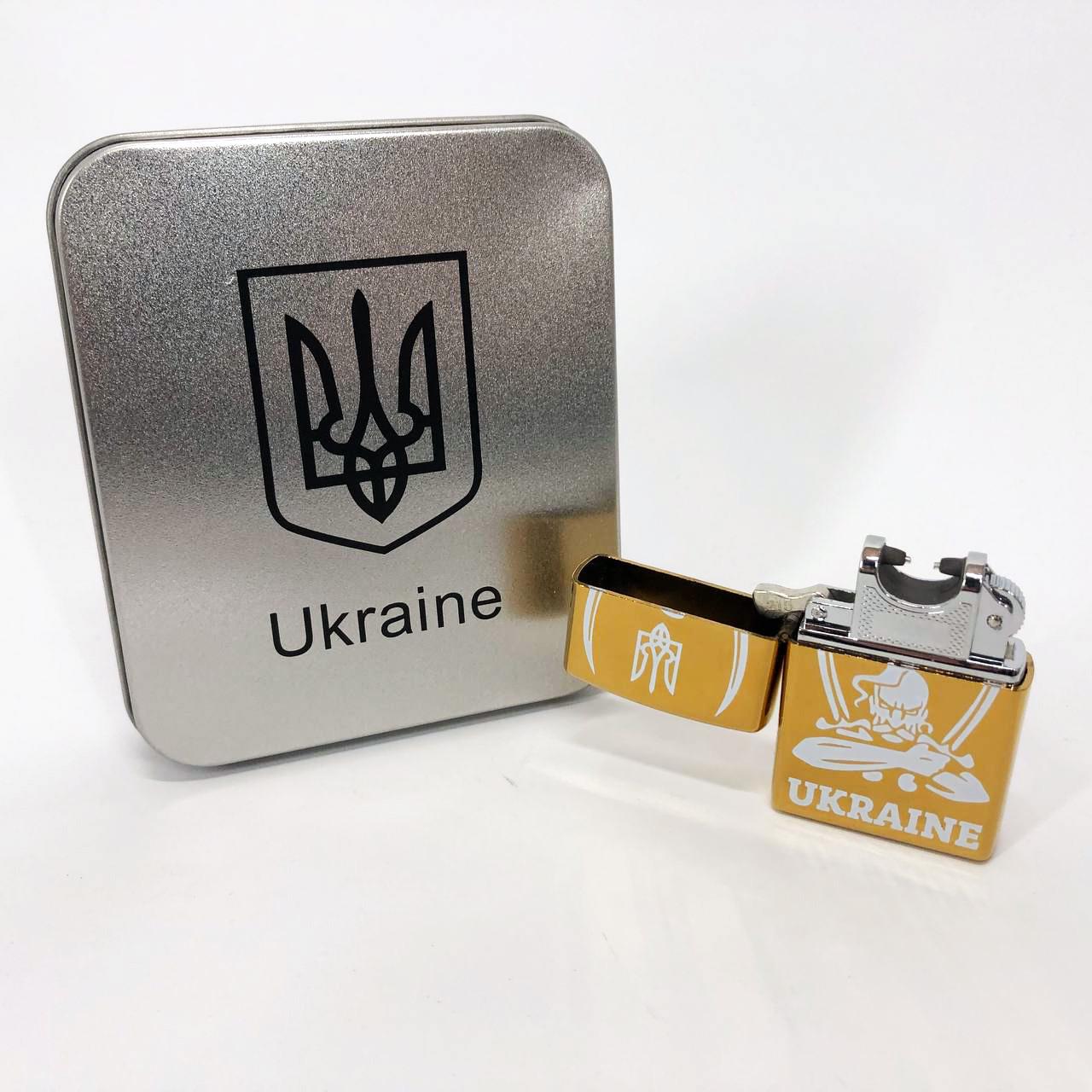Зажигалка дуговая электроимпульсная USB Украина металлическая коробка Золотой (HL-449) - фото 4 Зажигалка дуговая электроимпульсная USB Украина металлическая коробка Золотой (HL-449) - фото 4
