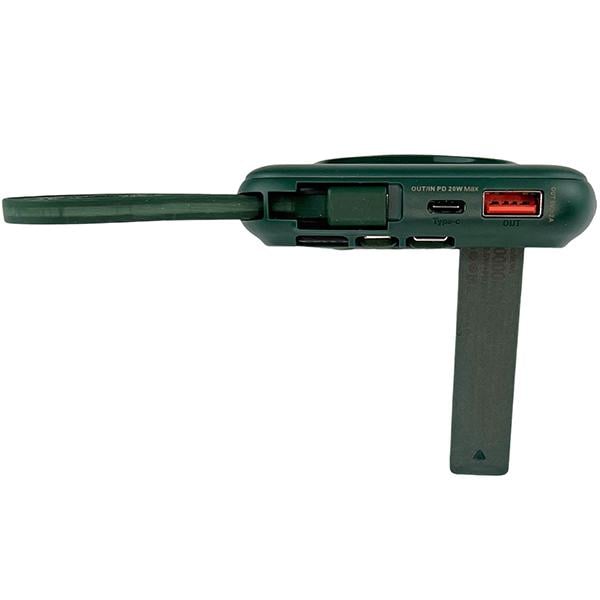 Міні-повербанк з кабелем та швидкою зарядкою 10000 мАг 20w Yoobao W1 PD+QC Magsafe Зелений (epic1999) - фото 4