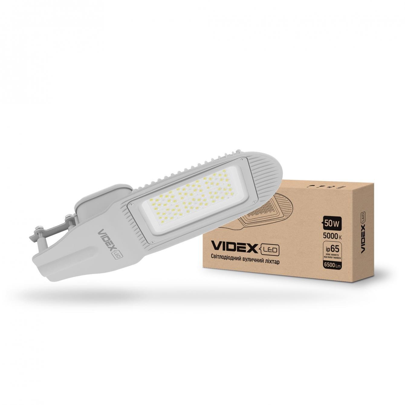 Фонарь уличный Videx LED 50W 5000K Серый (24573551)