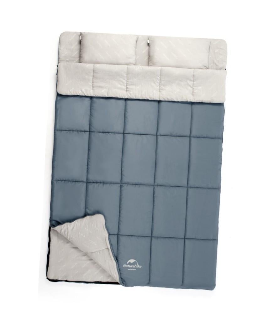 Спальник двухместный Naturehike с подушками Голубой (NH21MSD05)