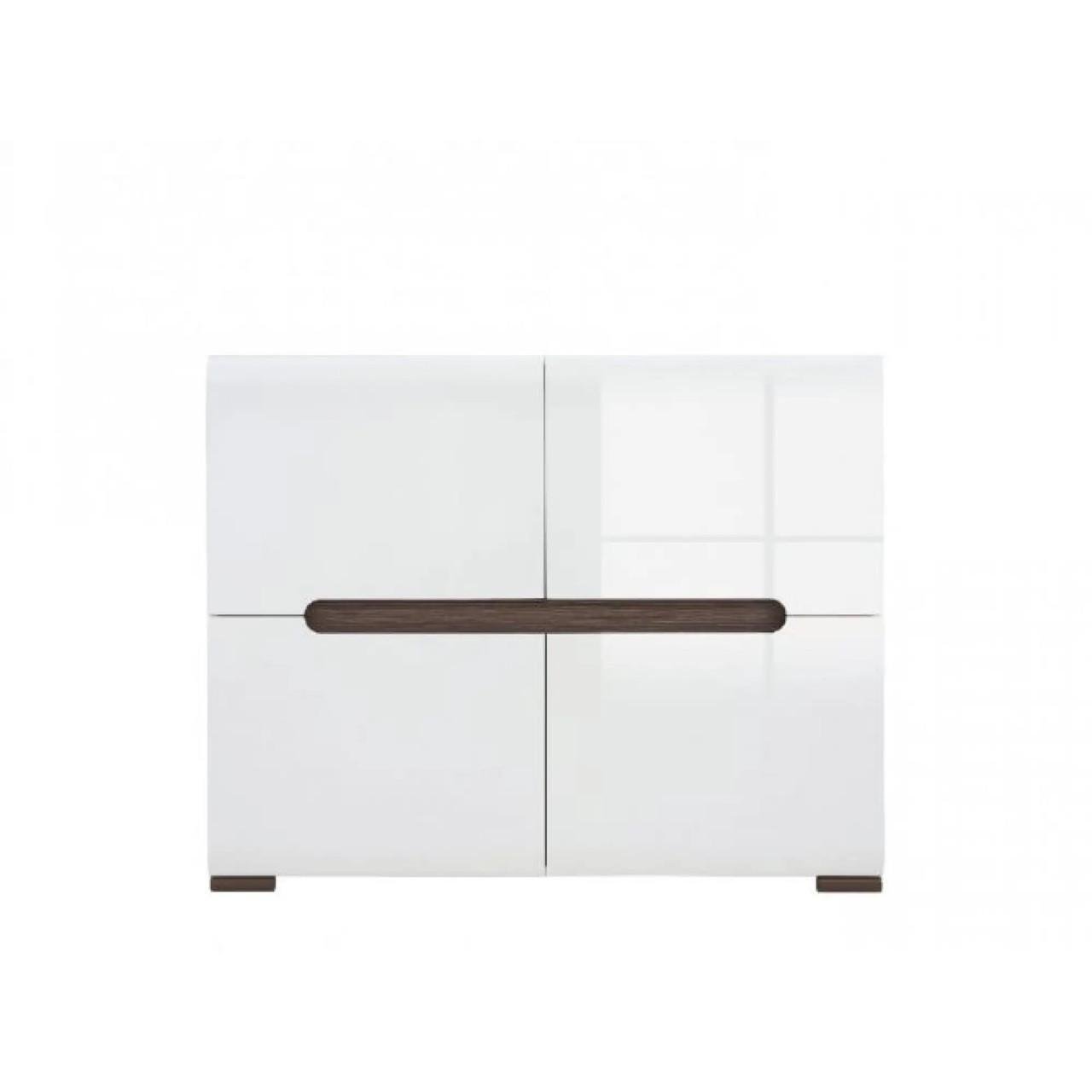 Комод в гостиную ВМК БРВАцтека REG4D/8/11 Белый/Белый глянец (GRB-1529)