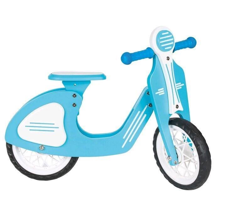 Беговел Pilsan деревянный/прорезиненный руль/резиновые колеса Blue (155047)