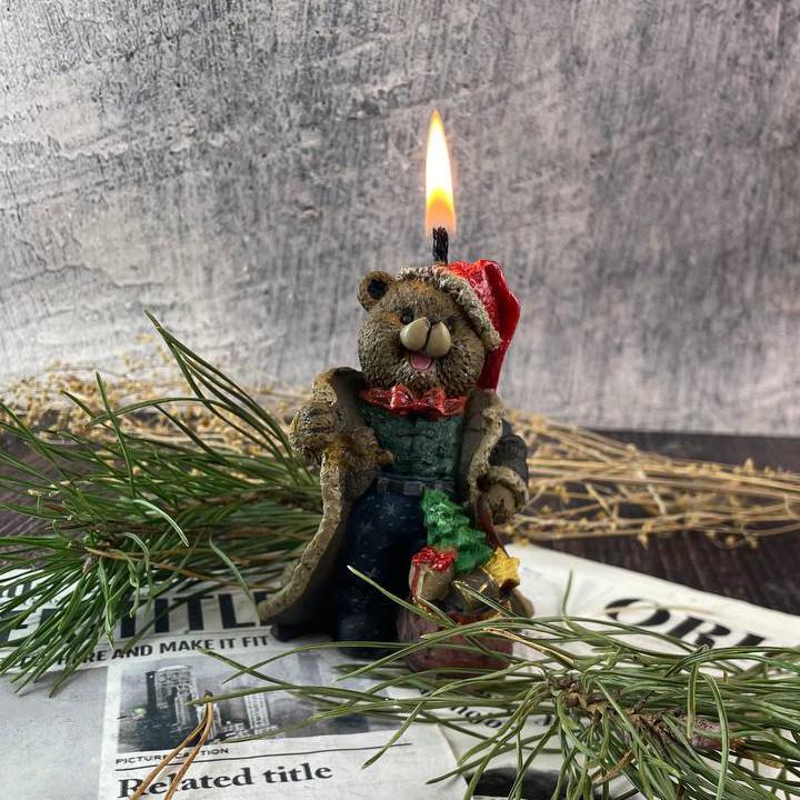 Свеча восковая Рождественский Мишка (1615)