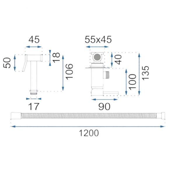 Змішувач для біде Rea Fenix Black (REA-B5687) - фото 2