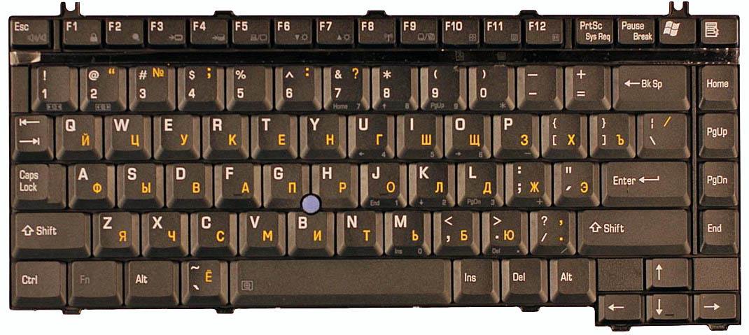 Клавіатура для ноутбука Toshiba Satellite 6000/6100/M20 Tecra S1 Point Stick Black Клавіатура для ноутбука Toshiba Satellite 6000/6100/M20 Tecra S1 Point Stick Black