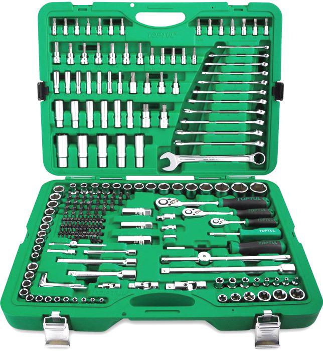 Набір інструментів Toptul професійний 1/4" 3/8" 1/2" 216 од. (GCAI216R)