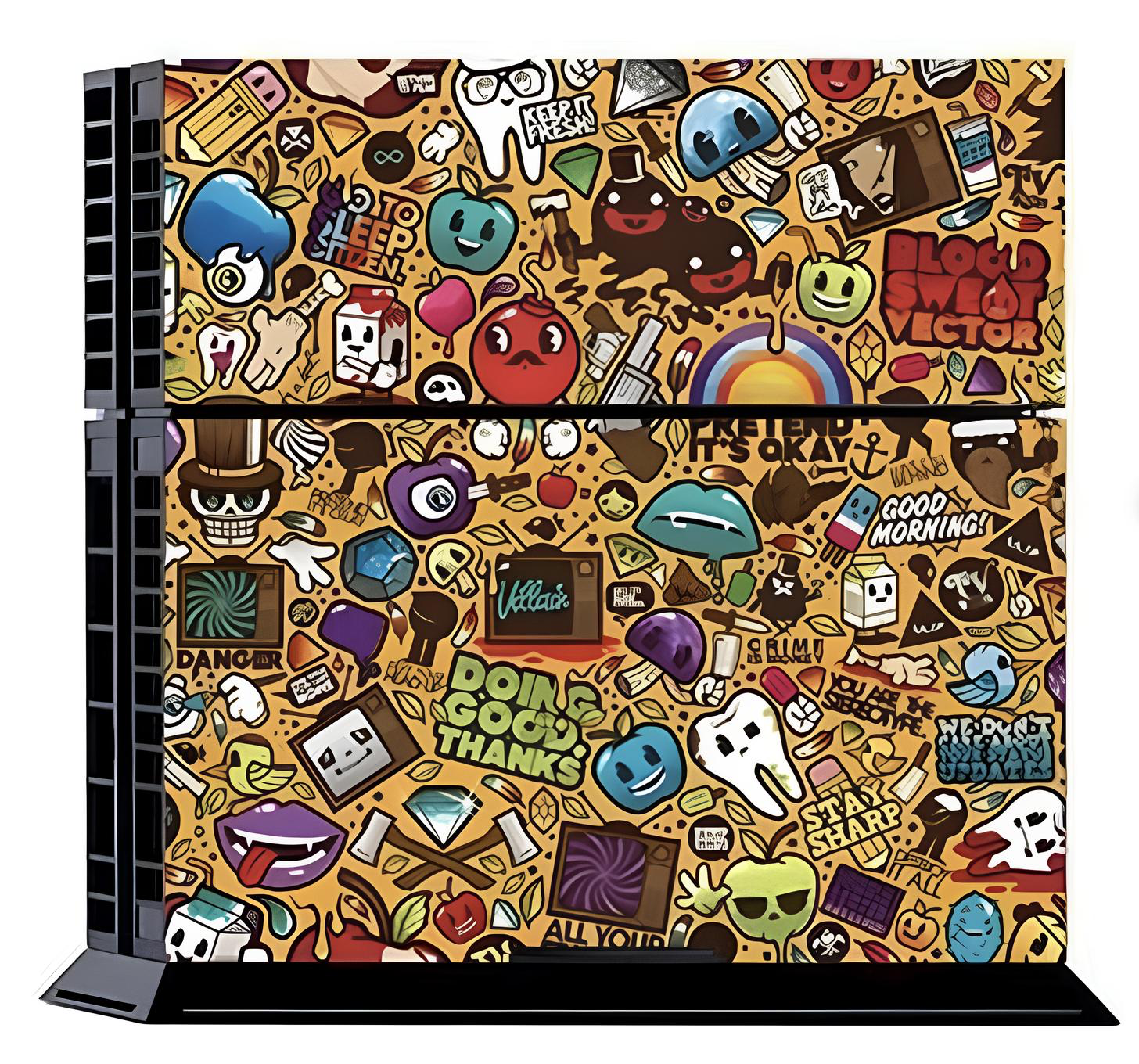 Наклейка виниловая Sony PlayStation PS4 Fat DualShock 4 Sharp