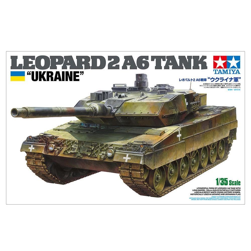 Збірна модель Tamiya танк 1:35 Leopard 2 A6 Ukraine (25207-000)