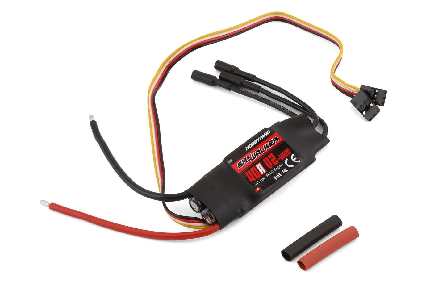 Регулятор ходу HOBBYWING SKYWALKER V2 40A 3-4S для авіамоделей (62420)